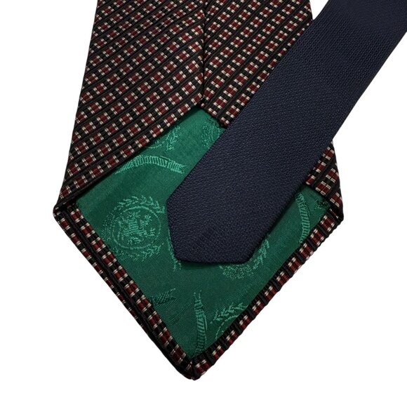 NWT Tommy Hilfiger Mens Check Pattern All Silk Neck Tie Collegiate Preppy Gift - Picture 8 of 14